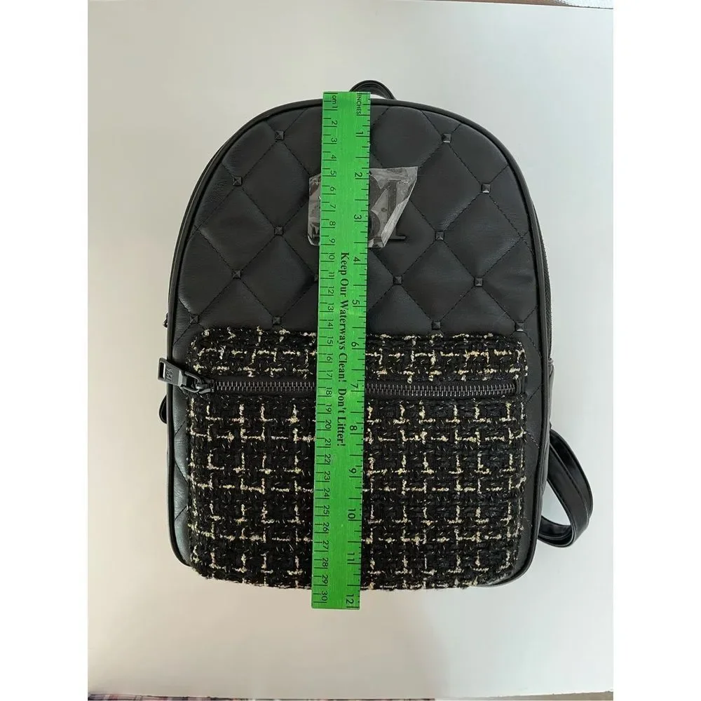 NWT Badgley Mischka Diamond -Quilted Nylon Backpack